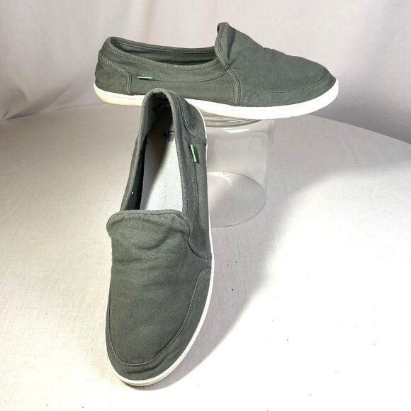 Sanuk Shoes - Sanuk Pair O Dice Sneakers Size 11 Harbor Mist Green Enzyme Wash Loafers Slip On